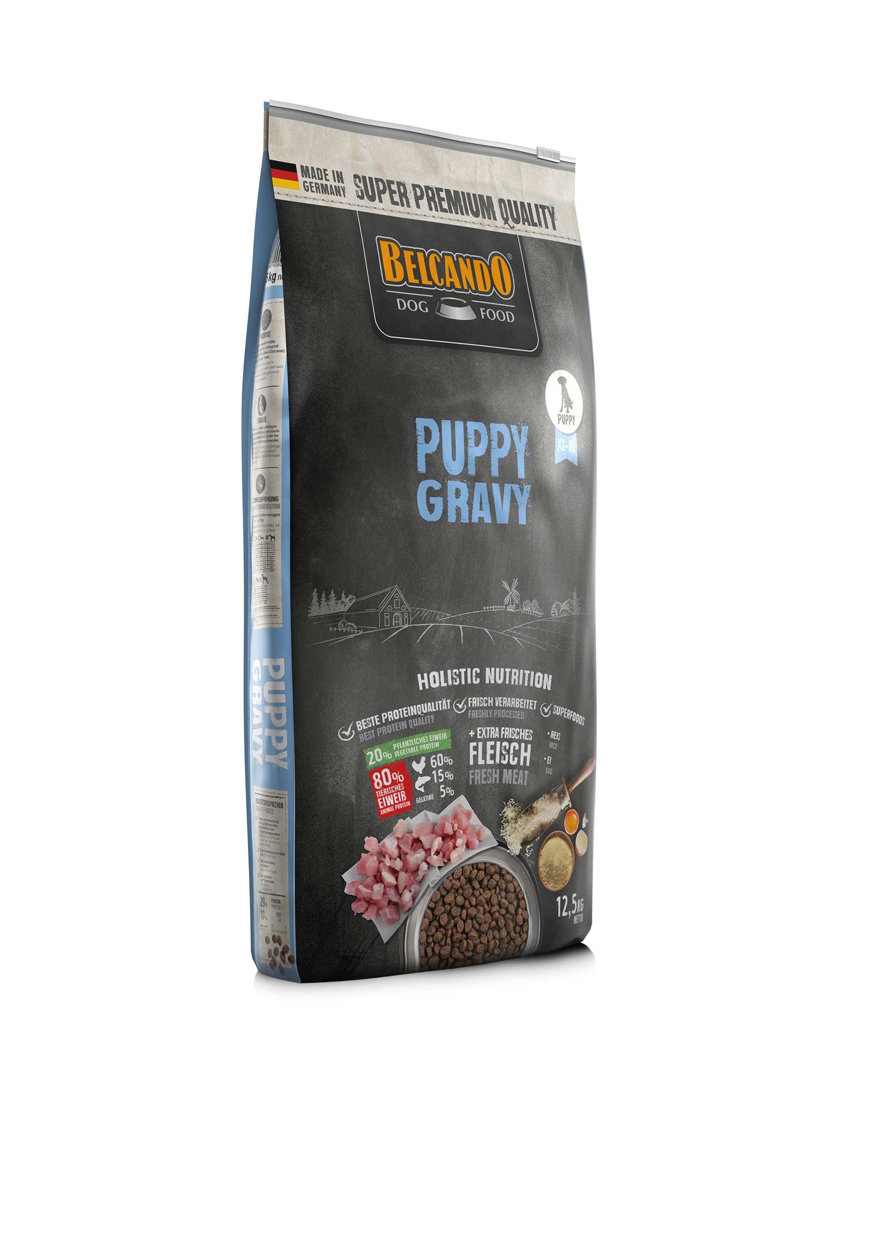 BELCANDO PUPPY GRAVY για κουτάβια όλων των φυλών, με φρέσκο κρέας πουλερικών 12,5kg